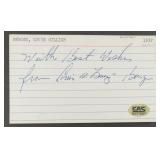 Louis William 'Boze' Berger Signed Cut with COA