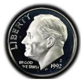 1992-S Proof Roosevelt Dime Silver U.S. Coin