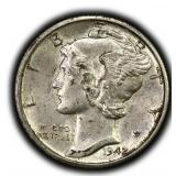 1942-D Mercury Dime 90% Silver United States Coin