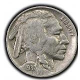 1937 Buffalo Nickel 5 Cent United States Coin