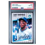 1989 FLEER #196 GARY SHEFFIELD (RC) PSA 8