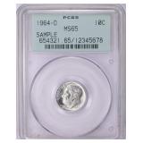 1964-D Dime PCGS MS-65 OGH (2nd Gen) (Sample Slab)