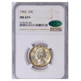 1962 Quarter NGC MS-67+ (CAC Green) (Toned)