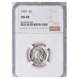 $8000 Guide: 1937 Buffalo Nickel NGC MS-68