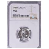 $6000 Guide: 1942 Nickel Type 1 NGC Proof-68