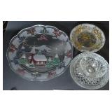 Christmas, Ashtray and Plates
