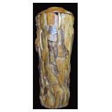 Very Fine Wooden Floor Vase, Handmade