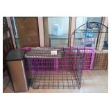 Large Dog Crate/Cage, Pink Plastic Dog Gate