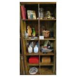 Contents of Five (5) Shelves incl. Salt Rock Lamp