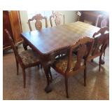 Fine Chippendale Dining Suit with Parquet Top