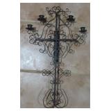 Metal Cross Candle Holder