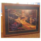 Thomas Kincaide Print, Heavy Frame