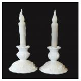 Fenton Milk Glass Candle Holders
