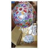 TWO (2) Hanging Beaded Jewel Lamps (1 in Box)