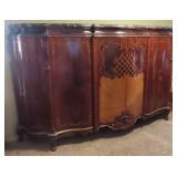 French Louis XV Marble Top Blind Buffet