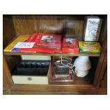 Contents of TWO (2) Shelves incl. Money Box,