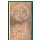 2012 Half Pound .9995 Fine Copper Bullion Bar