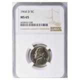1964-D Jefferson Nickel NGC MS-65