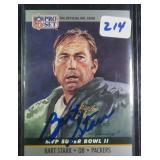 Bart Starr Signed Football Card, Estate Find