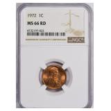 1972 Lincoln Cent NGC MS-66 RD