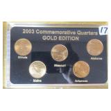 2003 Gold Plated State Quarter Set