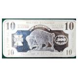 TEN (10) Troy Ounces .999 Fine Silver Bar, $812.60