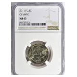 2011-P ATB Quarter Olympic NGC MS-63