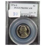 1976-S Five Cents PCGS PR69DCAM