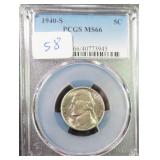 1940-S Five Cent PCGS MS66
