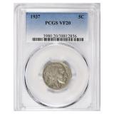 1937 Buffalo Nickel PCGS VF-20