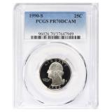 1990-S Washington Quarter PCGS Proof-70 DCAM