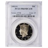 1992-S Kennedy Half Dollar PCGS Proof-69 DCAM