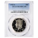 1992-S Kennedy Half Dollar PCGS Proof-70 DCAM