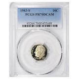 1983-S Roosevelt Dime PCGS Proof-70 DCAM