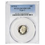 1979-S Roosevelt Dime Type 1 PCGS Proof-70 DCAM