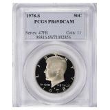 1978-S Kennedy Half Dollar PCGS Proof-69 DCAM