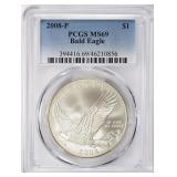 2008-P Bald Eagle SILVER Dollar PCGS MS-69