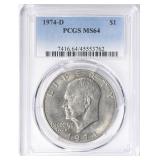 1974-D Eisenhower Dollar PCGS MS-64