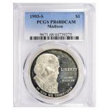 SILVER 1993-S James Madison $ PCGS Proof-68 DCAM