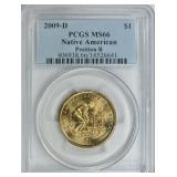 2009-D Sacagawea Native American. Pos B PCGS MS-66