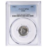 1967 Roosevelt Dime SMS PCGS SP-66