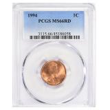 1994 Lincoln Cent PCGS MS-66 RD