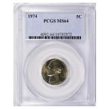 1974 Jefferson Nickel PCGS MS-64