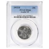 2012-D ATB Quarter Acadia NP PCGS MS-66