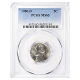 1980-D Jefferson Nickel PCGS MS-65