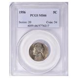 1956 Jefferson Nickel PCGS MS-66 (Toned)