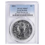 Great Britain 2022 SILVER Maid Marian PCGS MS-67