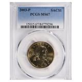 2003-P Sacagawea Dollar PCGS MS-67