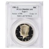 981-S Kennedy Half $ Type 1 PCGS Proof-69 DCAM