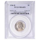 1946-D Jefferson Nickel PCGS MS-64 FS